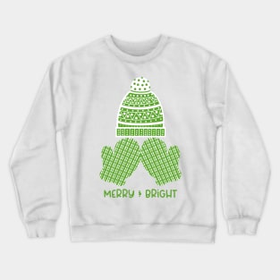 Merry & Bright on Cranberry Crewneck Sweatshirt